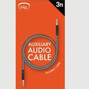 Zeikos iHip 3 Foot Braided Auxiliary Aux Audio Cable